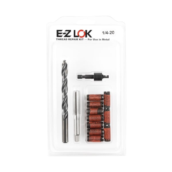E-Z Lok Thread Repair Kit for Metal - Standard Wall - 1/4-20 x 7/16-14 x 1.00 Length EZ-329-401 - main